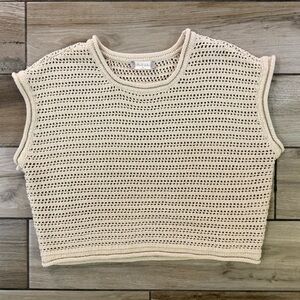 Altar’d State Cream Crochet Tank – Size M